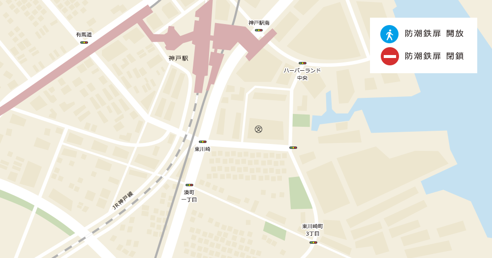東川崎地区の地図